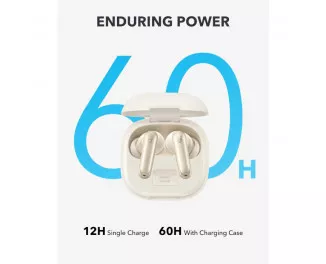 Наушники беспроводные TWS Anker Soundcore P40i Oat White (A3955G21)