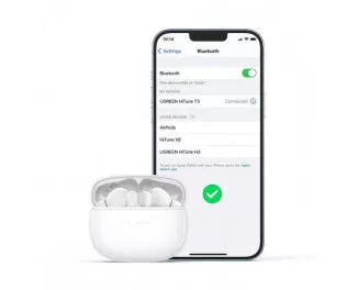 Бездротові навушники UGREEN WS106 HiTune T3 Active Noise-Cancelling Wireless Earbuds (White)(UGR-90206)