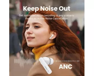 Бездротові навушники UGREEN WS106 HiTune T3 Active Noise-Cancelling Wireless Earbuds (White)(UGR-90206)