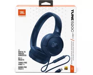 Наушники JBL Tune 520C Blue (JBLT520CBLU)