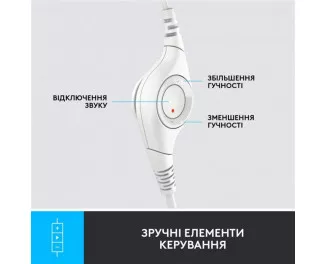 Навушники Logitech H390 USB White (981-001286)