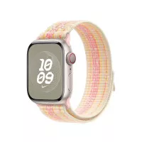 Нейлоновий ремінець для Apple Watch 38/40/41 mm Apple Nike Sport Loop Starlight/Pink (MUJW3ZM/A)