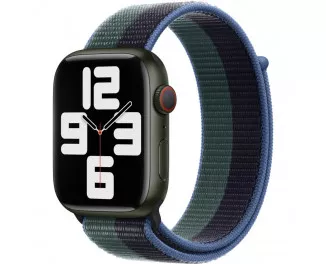 Нейлоновый ремешок для Apple Watch 38/40/41 mm Apple Sport Loop Midnight/Eucalyptus (MN5M3)