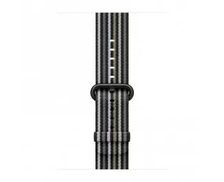 Нейлоновий ремінець для Apple Watch 38/40/41 mm Apple Woven Nylon Black Stripe (MRHC2)