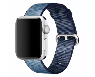 Нейлоновый ремешок для Apple Watch 38/40/41 mm Apple Woven Nylon Navy/Tahoe Blue (MP222)
