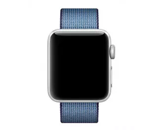 Нейлоновый ремешок для Apple Watch 38/40/41 mm Apple Woven Nylon Navy/Tahoe Blue (MP222)