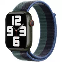 Нейлоновый ремешок для Apple Watch 38/40/41mm Apple Sport Loop Midnight/Eucalyptus (MN5M3)