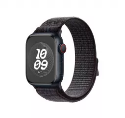 Нейлоновый ремешок для Apple Watch 42/44/45 mm Apple Nike Sport Loop Black/Blue (MUJX3)