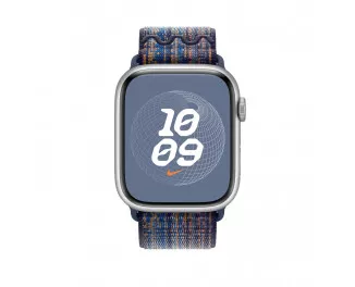 Нейлоновий ремінець для Apple Watch 42/44/45 mm Apple Nike Sport Loop Game Royal/Orange (MTL53)