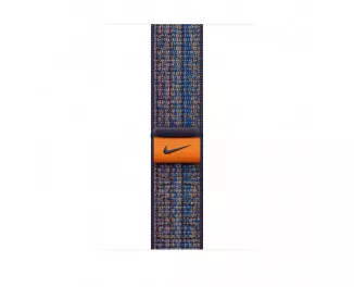 Нейлоновий ремінець для Apple Watch 42/44/45 mm Apple Nike Sport Loop Game Royal/Orange (MTL53)