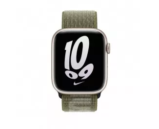 Нейлоновый ремешок для Apple Watch 42/44/45 mm Apple Nike Sport Loop Sequoia/Pure Platinum (MPJ23)