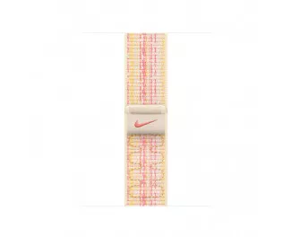 Нейлоновый ремешок для Apple Watch 42/44/45 mm Apple Nike Sport Loop Starlight/Pink (MUJY3ZM/A)
