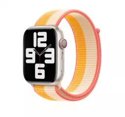 Нейлоновый ремешок для Apple Watch 42/44/45 mm Apple Sport Loop Maize/White (ML2Y3)