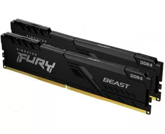 Оперативна пам'ять DDR4 16 Gb (2666 MHz) (Kit 8 Gb x 2) Kingston Fury Beast Black (KF426C16BBK2/16)