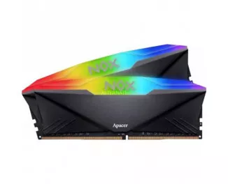 Оперативная память DDR4 16 Gb (3200 MHz) (Kit 8 Gb x 2) Apacer NOX RGB Black (AH4U16G32C28YNBAA-2)
