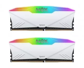 Оперативная память DDR4 16 Gb (3200 MHz) (Kit 8 Gb x 2) Apacer NOX RGB White (AH4U16G32C28YNWAA-2)