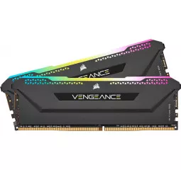 Оперативна пам'ять DDR4 16 Gb (3200 MHz) (Kit 8 Gb x 2) Corsair Vengeance RGB PRO SL Black (CMH16GX4M2E3200C16)
