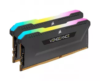 Оперативная память DDR4 16 Gb (3200 MHz) (Kit 8 Gb x 2) Corsair Vengeance RGB PRO SL Black (CMH16GX4M2Z3200C16)