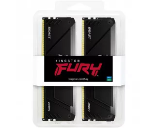 Оперативна пам'ять DDR4 16 Gb (3200 MHz) (Kit 8 Gb x 2) Kingston Fury Beast RGB (KF432C16BB2AK2/16)
