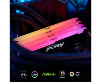 Оперативна пам'ять DDR4 16 Gb (3200 MHz) (Kit 8 Gb x 2) Kingston Fury Beast RGB (KF432C16BB2AK2/16)