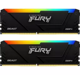 Оперативная память DDR4 16 Gb (3200 MHz) (Kit 8 Gb x 2) Kingston FURY Beast RGB (KF432C16BB2AK2/16WP)