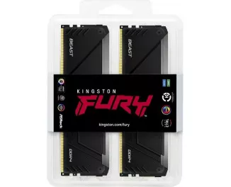 Оперативная память DDR4 16 Gb (3200 MHz) (Kit 8 Gb x 2) Kingston FURY Beast RGB (KF432C16BB2AK2/16WP)
