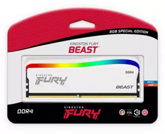 Оперативная память DDR4 16 Gb (3600 MHz) Kingston Fury Beast RGB Special Edition White (KF436C18BWA/16)