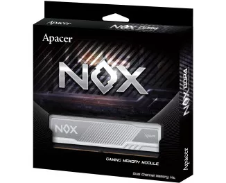 Оперативная память DDR4 16 Gb (3600 MHz) (Kit 8 Gb x 2) Apacer NOX White (AH4U16G36C25YMWAA-2)