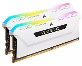 Оперативная память DDR4 16 Gb (3600 MHz) (Kit 8 Gb x 2) Corsair Vengeance RGB PRO SL White (CMH16GX4M2D3600C18W)