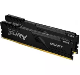 Оперативна пам'ять DDR4 16 Gb (3600 MHz) (Kit 8 Gb x 2) Kingston Fury Beast Black (KF436C17BBK2/16)