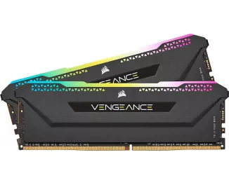 Оперативная память DDR4 32 Gb (3200 MHz) (Kit 16 Gb x 2) Corsair Vengeance RGB PRO SL Black (CMH32GX4M2E3200C16)