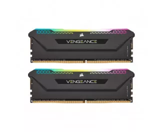 Оперативна пам'ять DDR4 32 Gb (3200 MHz) (Kit 16 Gb x 2) Corsair Vengeance RGB PRO SL Black (CMH32GX4M2Z3200C16)