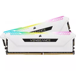 Оперативна пам'ять DDR4 32 Gb (3200 MHz) (Kit 16 Gb x 2) Corsair Vengeance RGB PRO SL White (CMH32GX4M2E3200C16W)