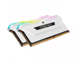 Оперативная память DDR4 32 Gb (3200 MHz) (Kit 16 Gb x 2) Corsair Vengeance RGB PRO SL White (CMH32GX4M2E3200C16W)