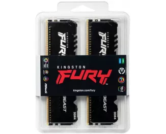 Оперативная память DDR4 32 Gb (3200 MHz) (Kit 16 Gb x 2) Kingston Fury Beast RGB (KF432C16BB1AK2/32)