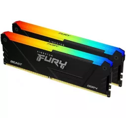 Оперативна пам'ять DDR4 32 Gb (3200 MHz) (Kit 16 Gb x 2) Kingston Fury Beast RGB (KF432C16BB2AK2/32)