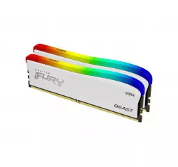 Оперативная память DDR4 32 Gb (3200 MHz) (Kit 16 Gb x 2) Kingston Fury Beast RGB Special Edition White (KF432C16BWAK2/32)