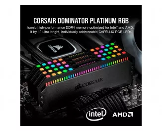 Оперативная память DDR4 32 Gb (3600 MHz) (Kit 16 Gb x 2) Corsair Dominator Platinum RGB (CMT32GX4M2D3600C18)