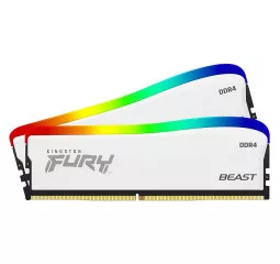 Оперативна пам'ять DDR4 32 Gb (3600 MHz) (Kit 16 Gb x 2) Kingston Fury Beast RGB Special Edition White (KF436C18BWAK2/32)