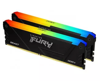 Оперативна пам'ять DDR4 32 Gb (3733 MHz) (Kit 16 Gb x 2) Kingston Fury Beast RGB (KF437C19BB12AK2/32)