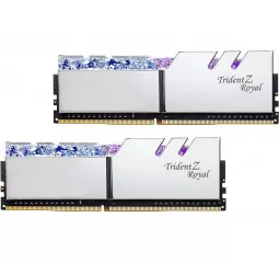 Оперативна пам'ять DDR4 64 Gb (3600 MHz) (Kit 32 Gb x 2) G.SKILL TridentZ RGB Royal Silver (F4-3600C18D-64GTRS)