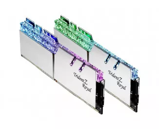 Оперативная память DDR4 64 Gb (3600 MHz) (Kit 32 Gb x 2) G.SKILL TridentZ RGB Royal Silver (F4-3600C18D-64GTRS)