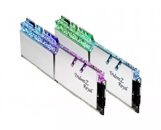 Оперативна пам'ять DDR4 64 Gb (3600 MHz) (Kit 32 Gb x 2) G.SKILL TridentZ RGB Royal Silver (F4-3600C18D-64GTRS)