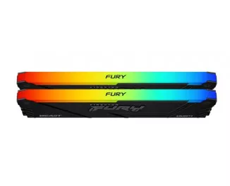 Оперативна пам'ять DDR4 64 Gb (3600 MHz) (Kit 32 Gb x 2) Kingston Fury Beast RGB (KF436C18BB2AK2/64)