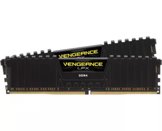 Оперативна пам'ять DDR4 64 Gb (3600 MHz) (Kt 32 Gb x 2) Corsair Vengeance LPX Black (CMK64GX4M2D3600C18)