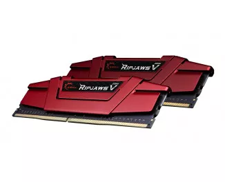 Оперативная память DDR4 8 Gb (2400 MHz) (Kit 4 Gb x 2) G.SKILL Ripjaws V Red (F4-2400C15D-8GVR)