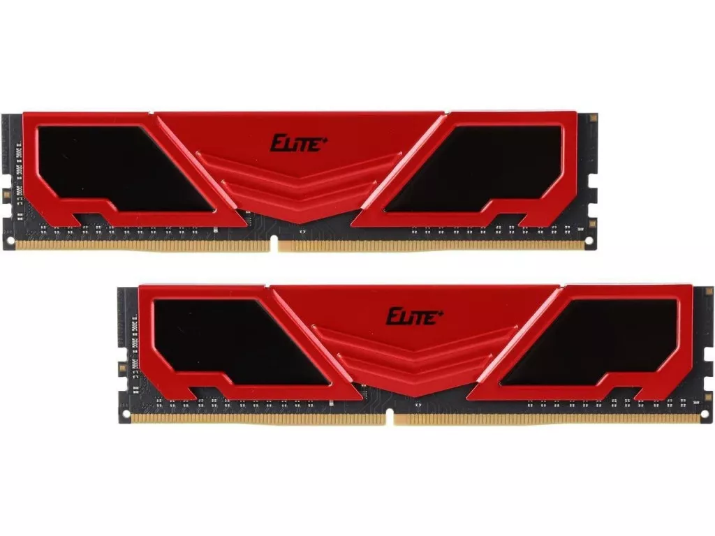 Оперативная память DDR4 8 Gb (2400 MHz) (Kit 4 Gb x 2) Team Elite Plus Red (TPRD48G2400HC16DC01)