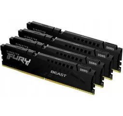 Оперативна пам'ять DDR5 128 Gb (5600 MHz) (Kit 32 Gb x 4) Kingston Fury Beast Black (KF556C40BBK4-128)