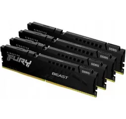 Оперативная память DDR5 128 Gb (5600 MHz) (Kit 32 Gb x 4) Kingston Fury Beast Black (KF556C40BBK4-128)