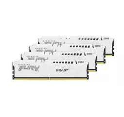 Оперативная память DDR5 128 Gb (5600 MHz) (Kit 32 Gb x 4) Kingston Fury Beast White (KF556C40BWK4-128)